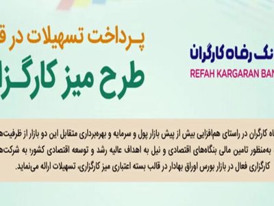 طرح تسهیلاتی “میز کارگزاری” بانک رفاه کارگران بازنگری و تمدید شد